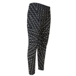 Black And White Kaleidoscope Print Men's Compression Pants