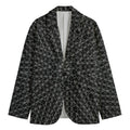 Black And White Kaleidoscope Print Men's Cotton Blazer