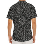 Black And White Kaleidoscope Print Men's Deep V-Neck Shirt