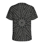 Black And White Kaleidoscope Print Men's Sports T-Shirt