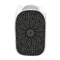 Black And White Kaleidoscope Print Mesh Laundry Hamper