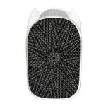 Black And White Kaleidoscope Print Mesh Laundry Hamper