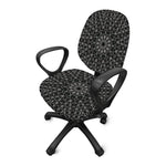 Black And White Kaleidoscope Print Office Chair Cover