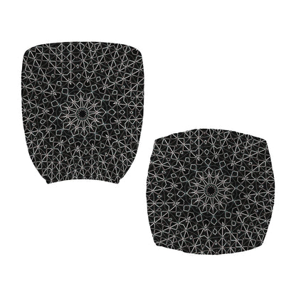Black And White Kaleidoscope Print Office Chair Cover