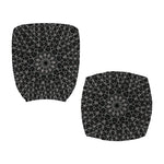 Black And White Kaleidoscope Print Office Chair Cover