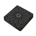 Black And White Kaleidoscope Print Outdoor Seat Cushion Cover