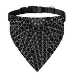 Black And White Kaleidoscope Print Over The Collar Dog Bandana