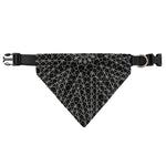 Black And White Kaleidoscope Print Over The Collar Dog Bandana