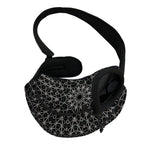 Black And White Kaleidoscope Print Pet Sling Carrier