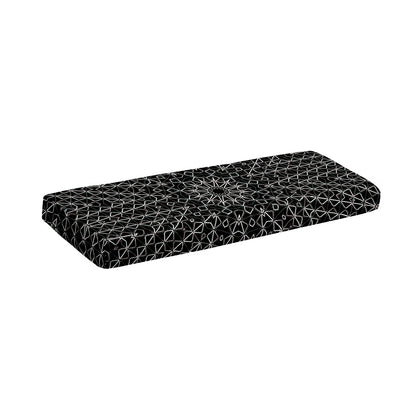 Black And White Kaleidoscope Print Piano Keyboard Cover