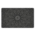 Black And White Kaleidoscope Print Polyester Doormat