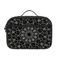 Black And White Kaleidoscope Print Portable Lunch Bag