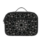 Black And White Kaleidoscope Print Portable Lunch Bag