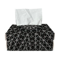 Black And White Kaleidoscope Print Rectangle Tissue Box Cover