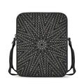 Black And White Kaleidoscope Print Rectangular Crossbody Bag