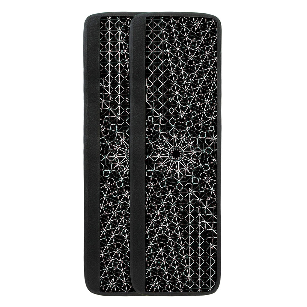 Black And White Kaleidoscope Print Refrigerator Handle Covers