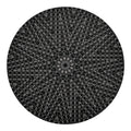 Black And White Kaleidoscope Print Round Blanket