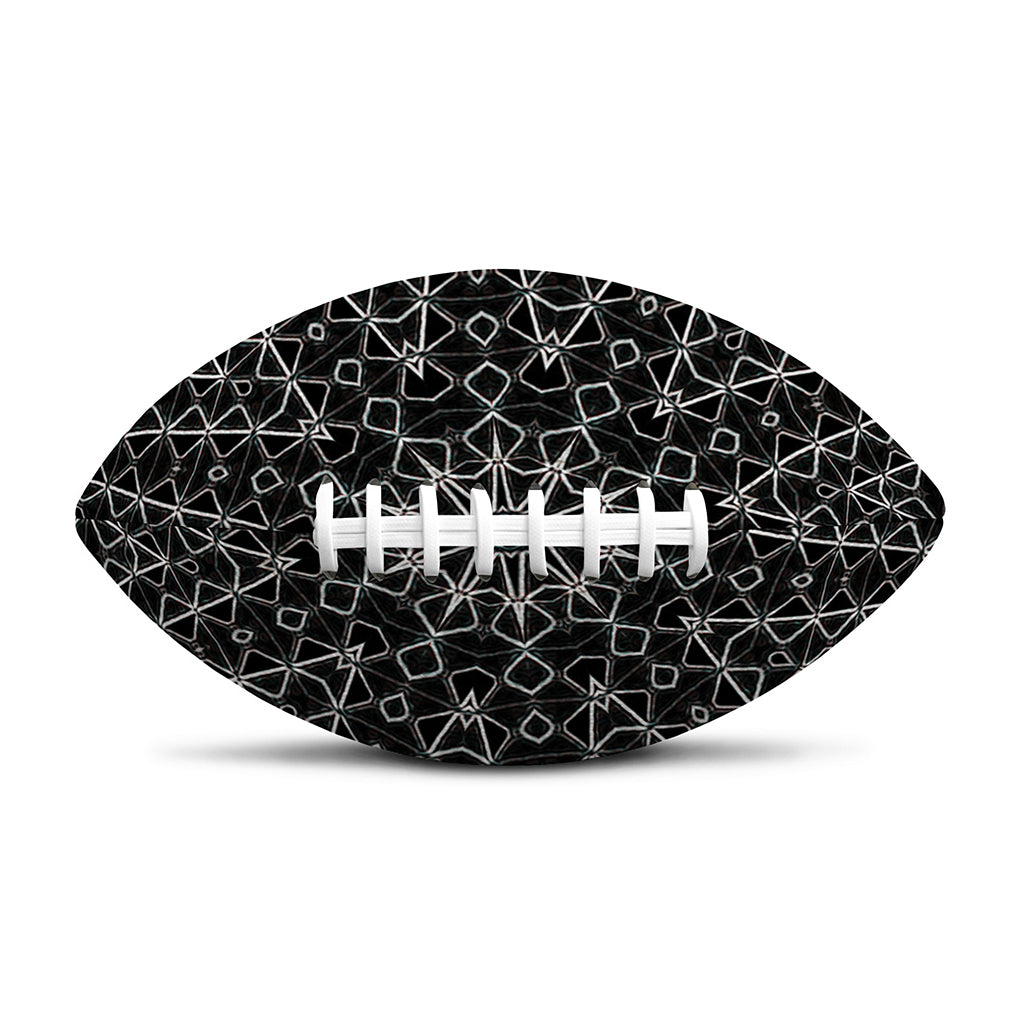 Black And White Kaleidoscope Print Rugby Ball