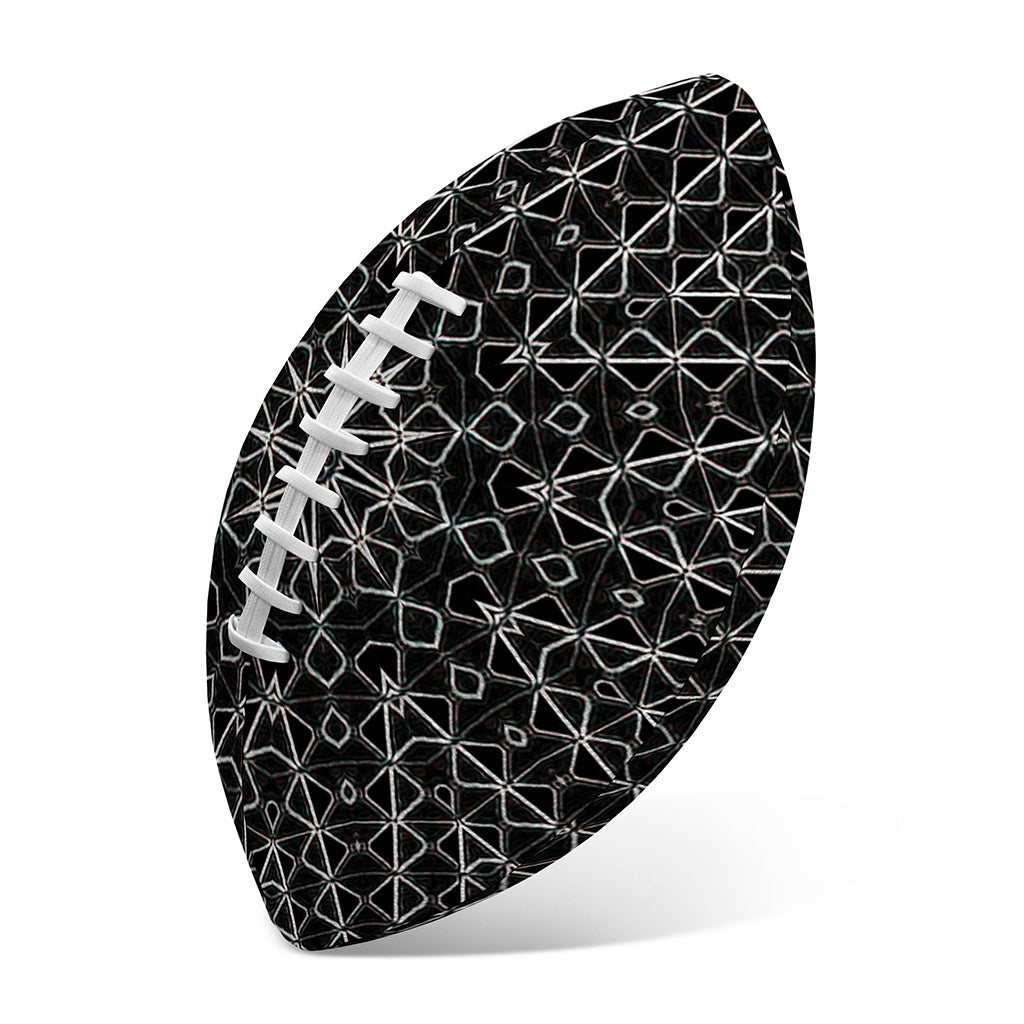 Black And White Kaleidoscope Print Rugby Ball