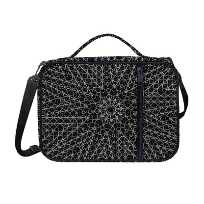 Black And White Kaleidoscope Print Shoulder Strap Bible Bag