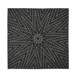 Black And White Kaleidoscope Print Silk Bandana