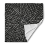 Black And White Kaleidoscope Print Silk Bandana