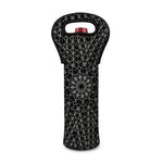 Black And White Kaleidoscope Print Single Neoprene Wine Tote