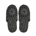 Black And White Kaleidoscope Print Slippers