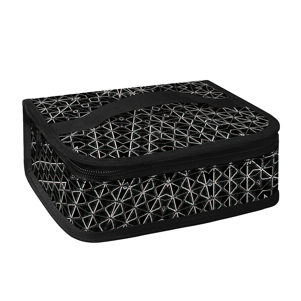 Black And White Kaleidoscope Print Small Lunch Bag