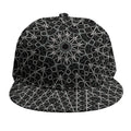 Black And White Kaleidoscope Print Snapback Cap
