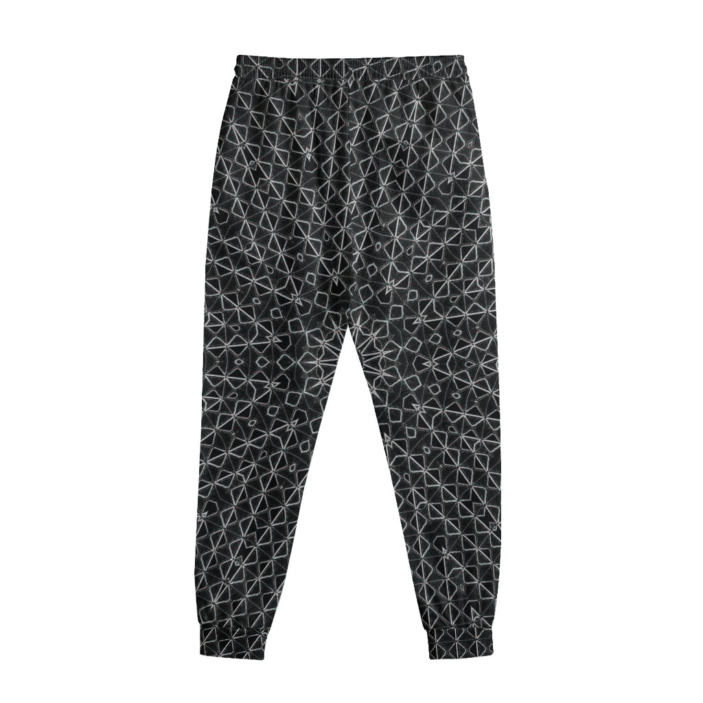 Black And White Kaleidoscope Print Sweatpants