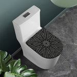 Black And White Kaleidoscope Print Toilet Lid Cover