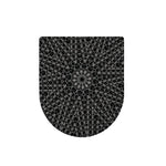Black And White Kaleidoscope Print Toilet Lid Cover