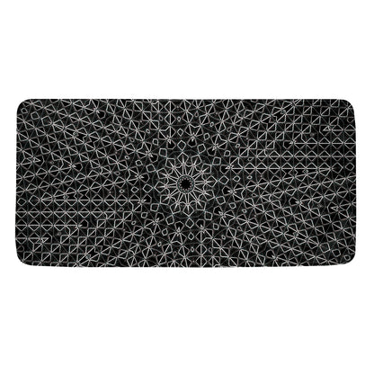 Black And White Kaleidoscope Print Towel