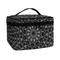 Black And White Kaleidoscope Print Travel Makeup Bag