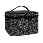 Black And White Kaleidoscope Print Travel Makeup Bag