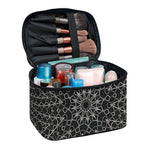 Black And White Kaleidoscope Print Travel Makeup Bag