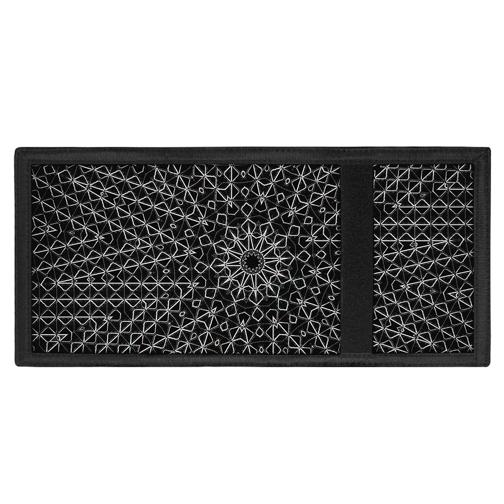 Black And White Kaleidoscope Print Trifold Wallet