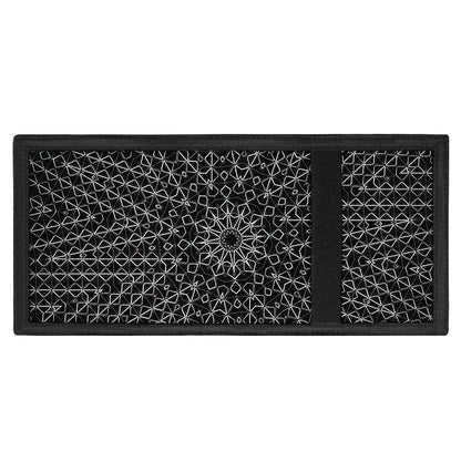 Black And White Kaleidoscope Print Trifold Wallet