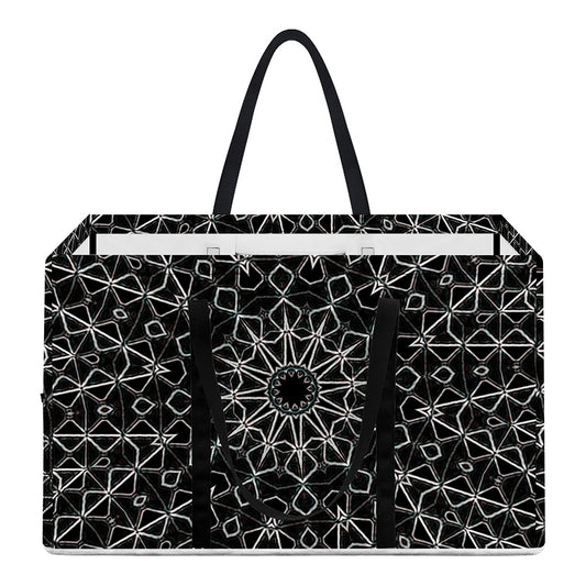 Black And White Kaleidoscope Print Utility Tote Bag