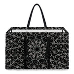 Black And White Kaleidoscope Print Utility Tote Bag