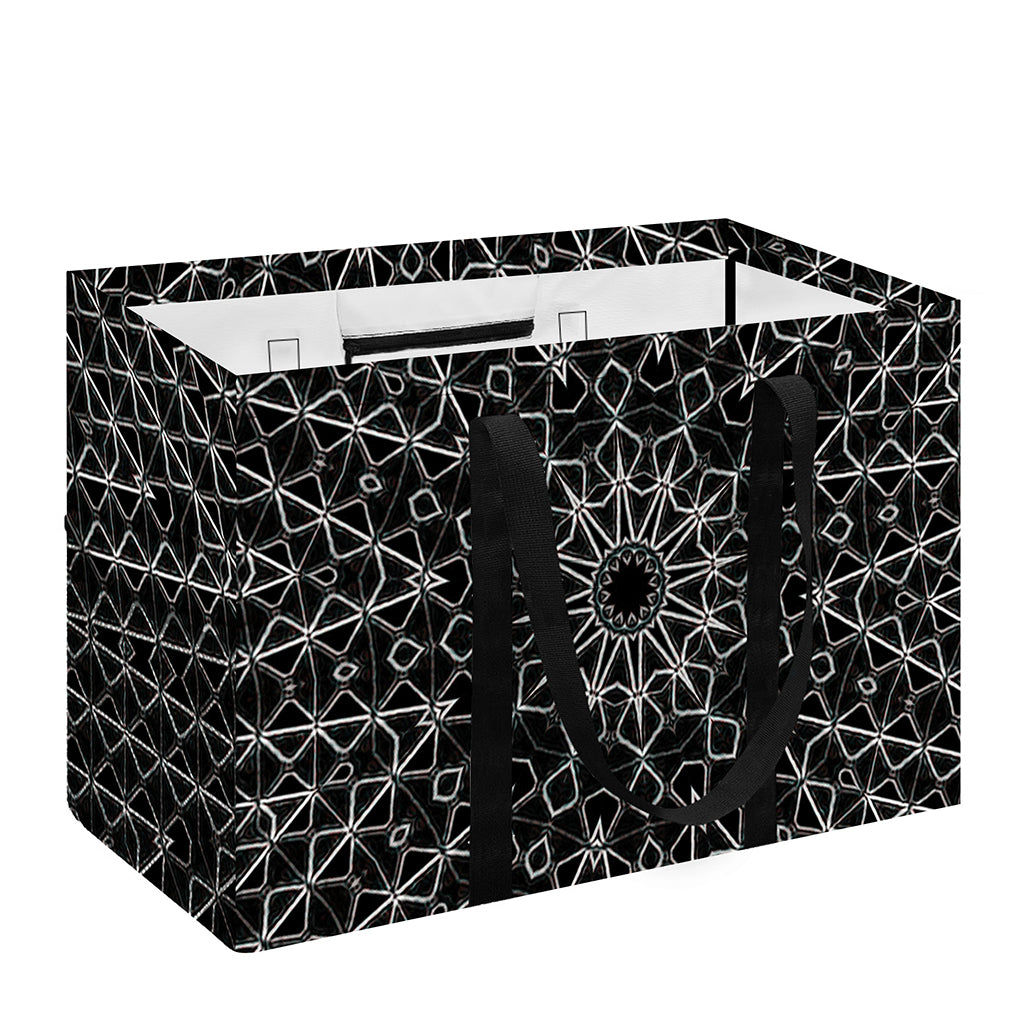 Black And White Kaleidoscope Print Utility Tote Bag