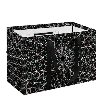 Black And White Kaleidoscope Print Utility Tote Bag