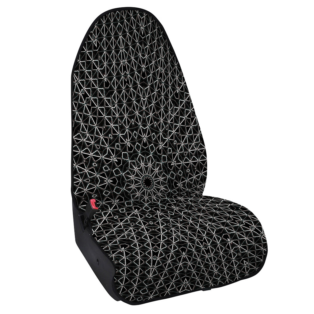 Black And White Kaleidoscope Print Waterproof Car Seat Cover