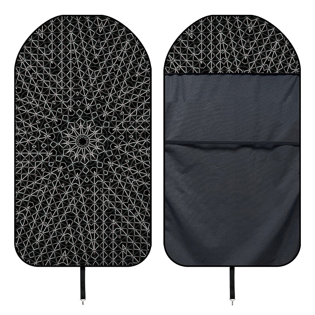 Black And White Kaleidoscope Print Waterproof Car Seat Cover