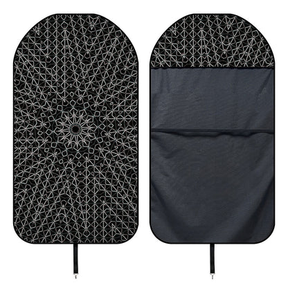 Black And White Kaleidoscope Print Waterproof Car Seat Cover