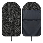 Black And White Kaleidoscope Print Waterproof Car Seat Cover