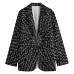 Black And White Kaleidoscope Print Women's Blazer