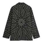 Black And White Kaleidoscope Print Women's Blazer
