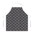 Black And White Knitted Pattern Print Adjustable Apron